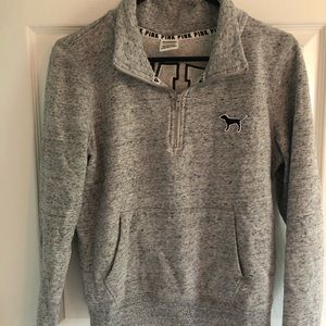 Pink brand Gray zip up pullover